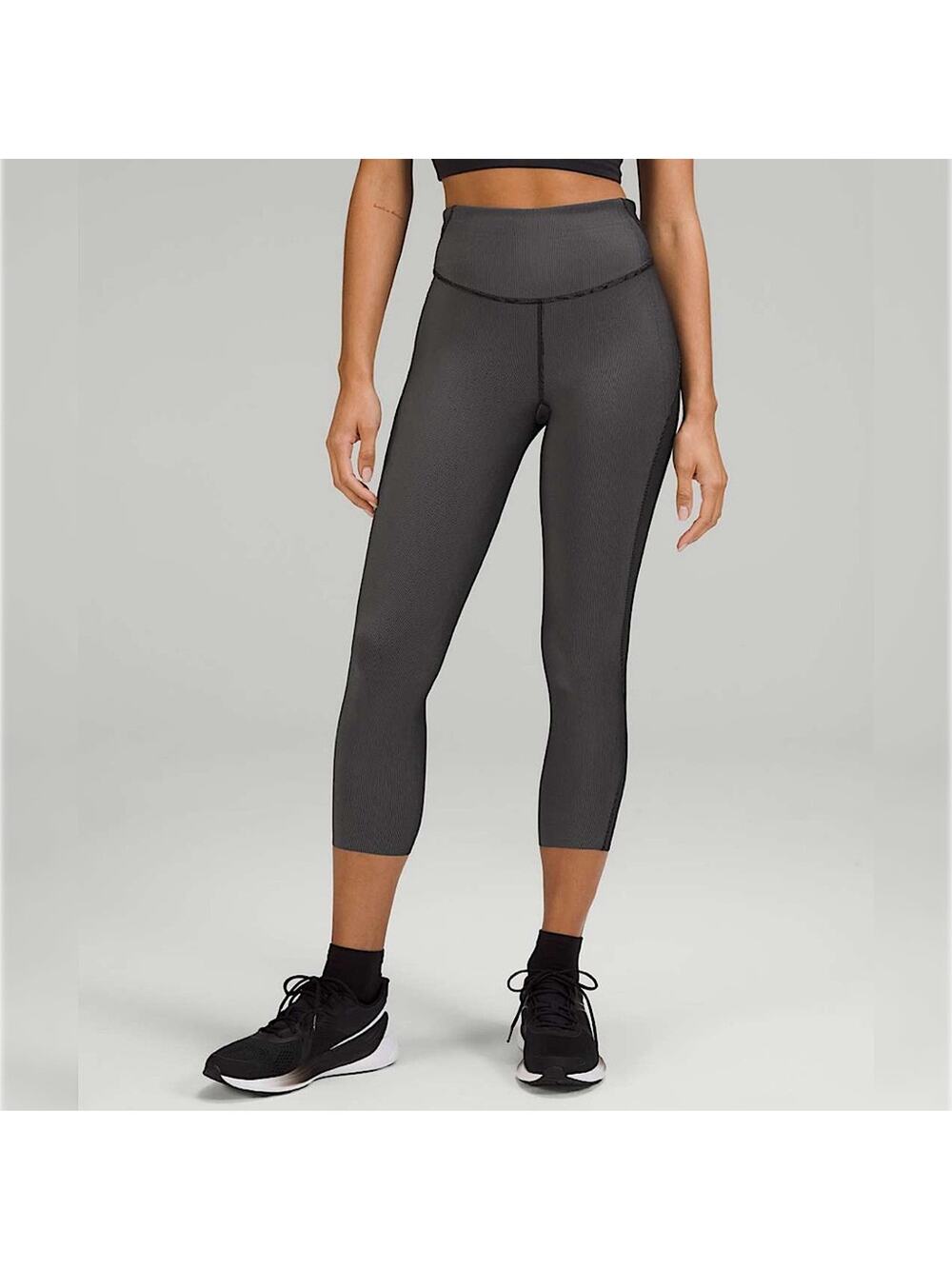 LuLulemon Athletica Base Pace High-Rise Tight 25" Two-Tone Ribbed Leggings 4